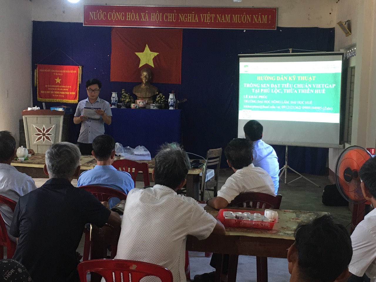Tập huấn kỹ thuật trồng sen đạt tiêu chuẩn VietGAP tại huyện Phú Lộc, tỉnh Thừa Thiên Huế